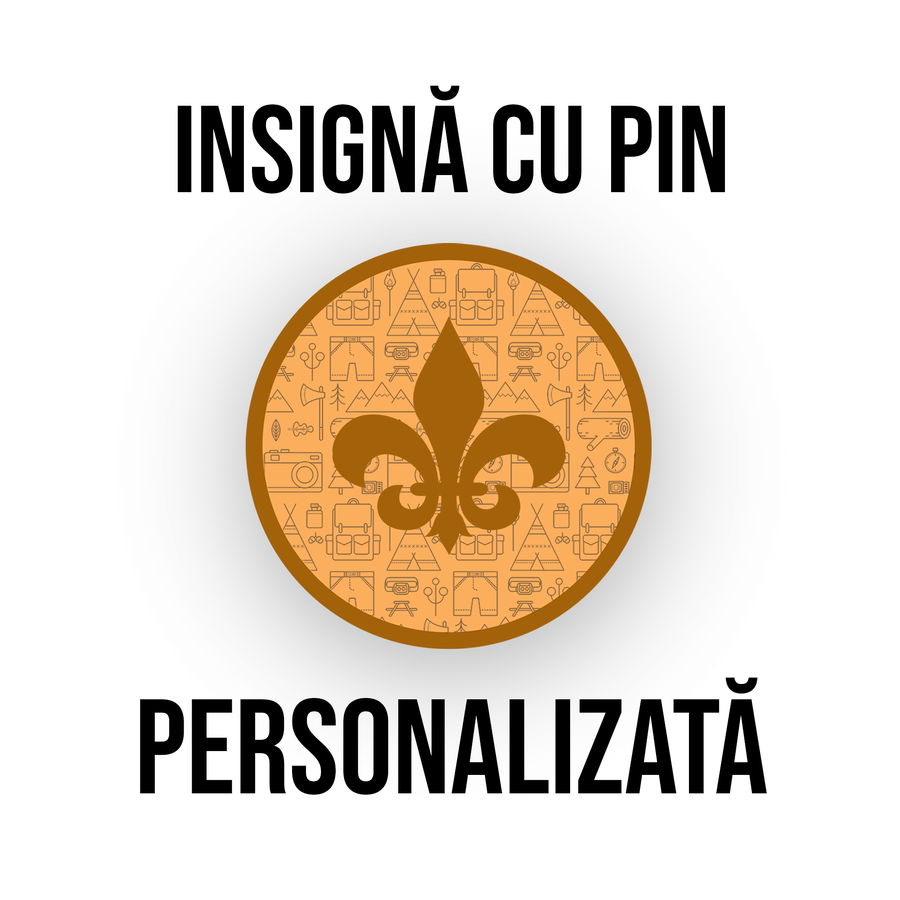 Insignă cu pin personalizată